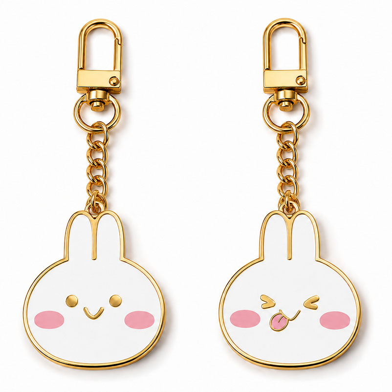 Flat Metal Keychain