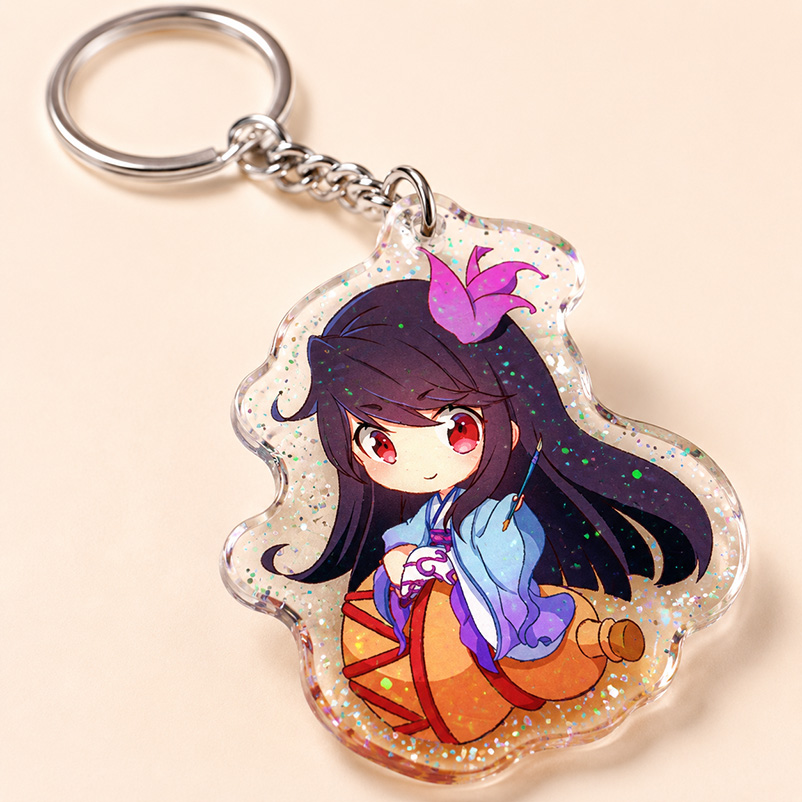 Glitter Acrylic Keychains