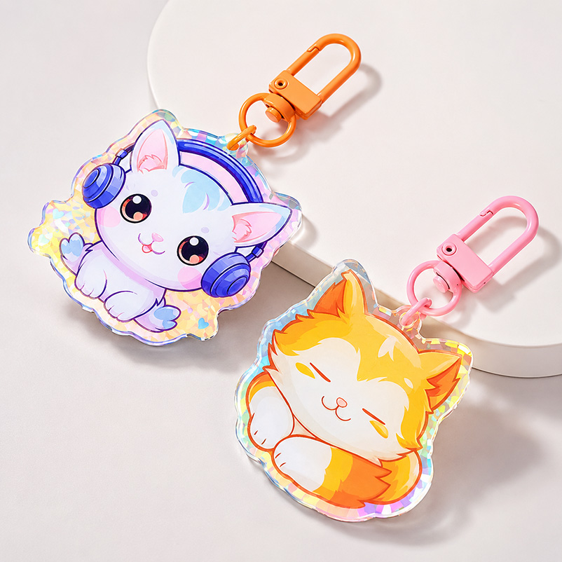 Holographic Effect Acrylic Keychain