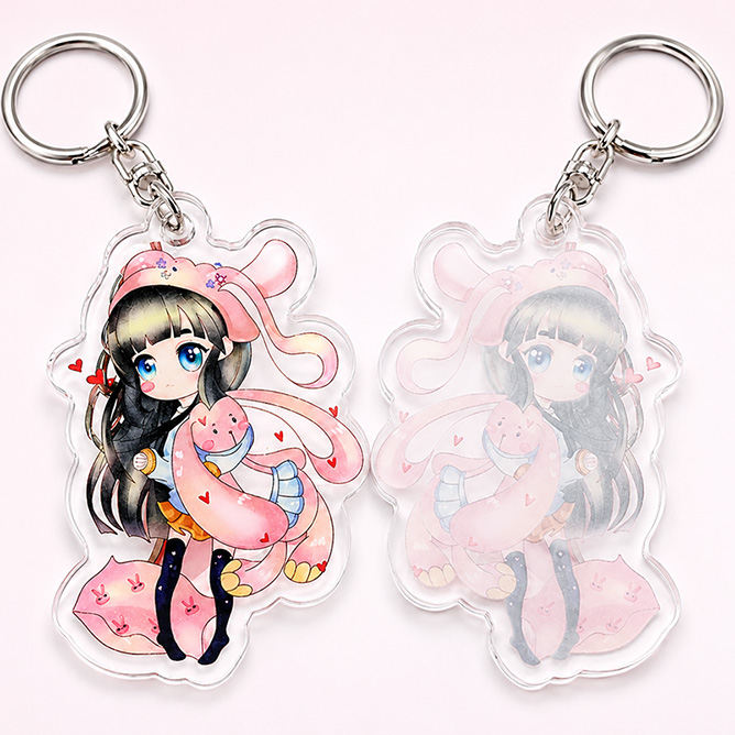 custom acrylic keychain Single-Sided Printing